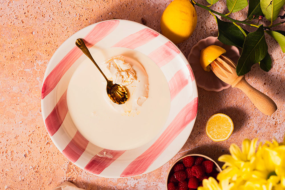 Mascarpone and double cream before mixing.